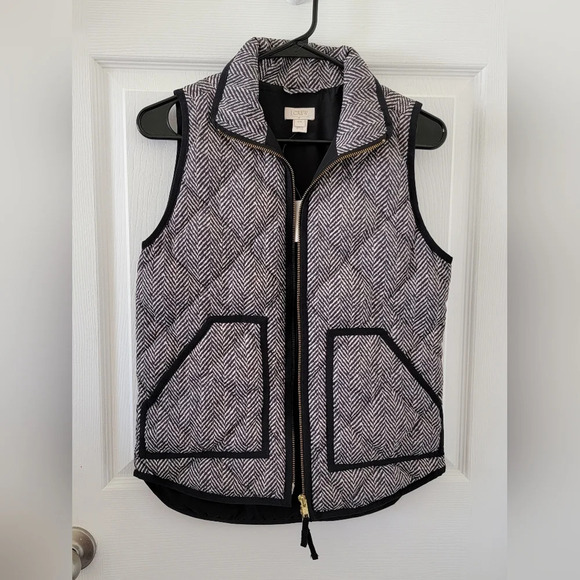 J. Crew Factory Printed Quilted Puffer Vest NWT - Picture 1 of 5
